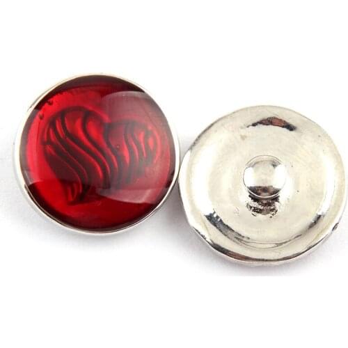 Free shipping new arrival fashion alloy press button clasp 3 color heart enamel DIY metal charm