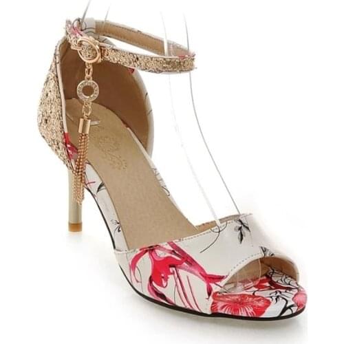 Big Size 11 12 13 14 15 high heels sandals women shoes woman summer ladies The fishs mouth Little round head Fine with sandals