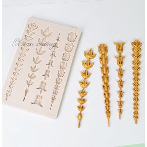 Flowers Silicone Molds For Baking Cake Decoration Fondant Cookies Tools 3D Chocolates Mould Pastry Kitchen Baking Accessories