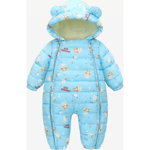 2021 Winter Jumpsuit For Kids Thick Bodysuit For New born Clothing Baby Girls Clothes Baby Rompers Boys Hooded Snowsuit Parkas