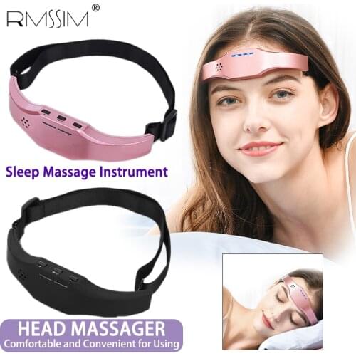 EMS Head Massager Forehead Brain Relaxation Low Frequency Pulse Improve Sleep Health Stress Relief Brain Massager Stimulator
