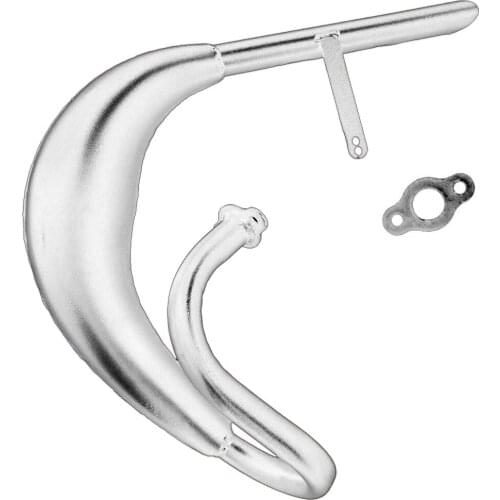 Fatty Belly Pipe Exhaust Muffler Silver Fit For 50cc 80cc Bike Gas Engine Motor Parts