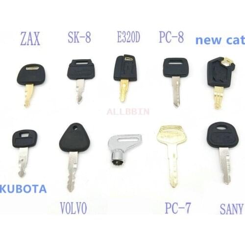 For CATERPILLAR CAT KOMATSU PC XCMG HYUNDAI VOLVO EC HITACHI ZX Full car key Ignition key excavator accessories