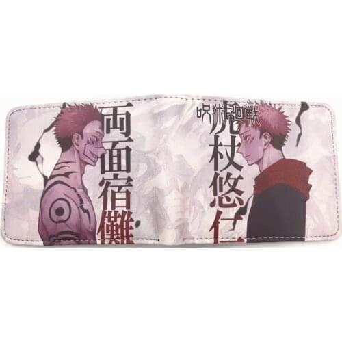 PU Japanese Anime Cartoon Wallet Jujutsu Kaisen Wallet Short Purse With Card Holder Coin Pocket