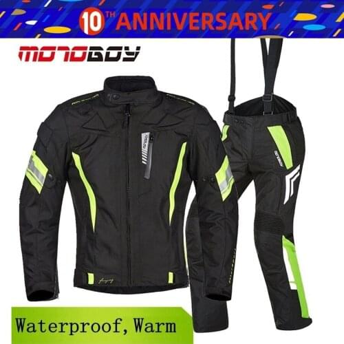 Free shipping 1set Mens Motocross Racing Waterproof Warm Reflective Jacket Off-Road Gear Moto Coats Motorcycle Jacket and Pants