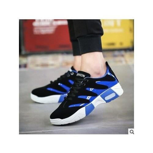 2018New Men Casual Shoes Spring Autumn Breathable Mens Flats Shoes Zapatillas Hombre Fashion Shoes Male Blue Red Gray Size7-10.5