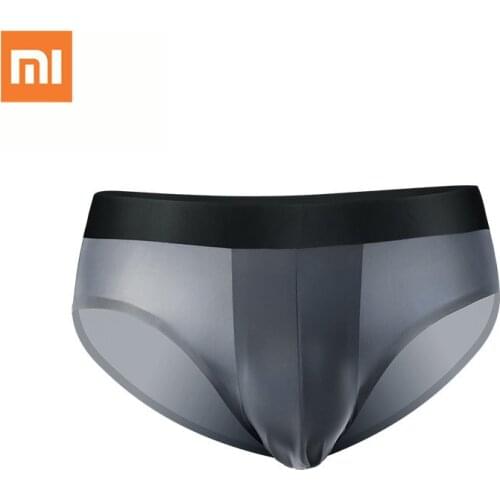 3PCS Xiaomi Men Underwear Flat Pants Silk Dry And Comfortable Mens Ultra-thin Seamless Underpants Summer Sexy Breathable Briefs