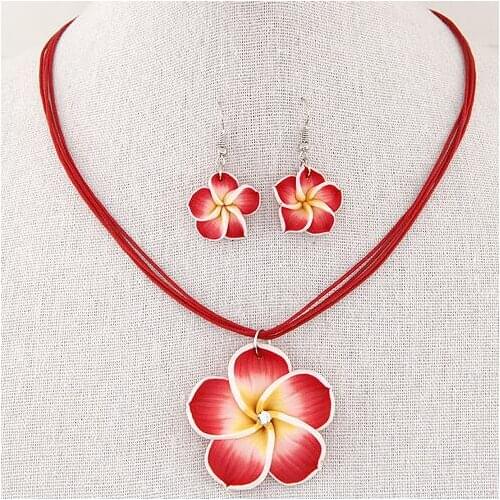 Resin Flower Necklaces Earrings For Women Fashion Jewelry Sets Necklace Earings Wedding Party Jewellery Brincos 2020 Brincos za