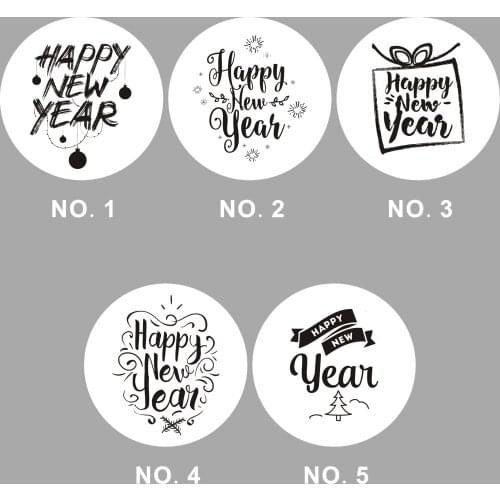 Wholesale 450PCS 2.5CM Round Stickers DIY Gift Wrapping Sticker For Happy NEW Year Tip Logo Packing Circular