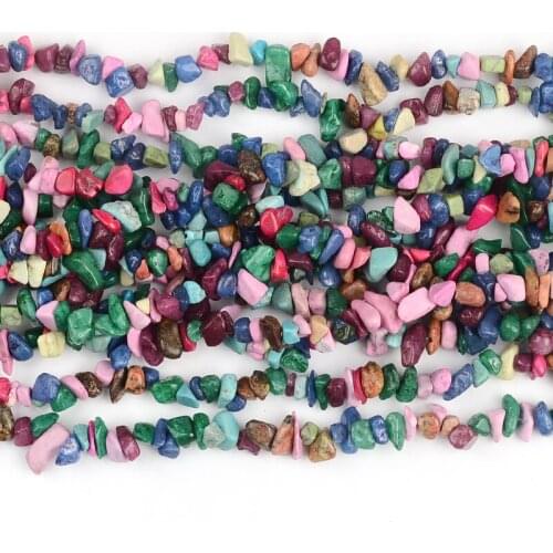 Necklace Irregular Gravel Charms Stone Beads Colorful Chip Crystal Beads For Jewelry Making Necklace Bracelet DIY Wholesale