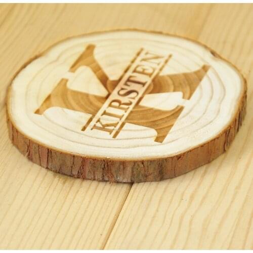 Personalized Coasters, Wood Slice Coasters, Rustic Wood Ornament, Rustic Wood Custom Name Coasters, Table Decor