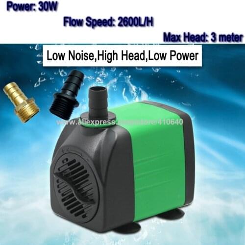 30W 3 Meter 2600 L Per Hour Submersible Pump for CNC Router Spindle Recycling Water Cooling Pump For CNC and Laser Machine