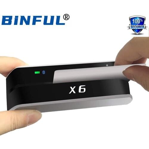 1Set BINFUL Bluetooth USB 3 Tracks msr X6(BT) VIP Card Reader Writer Encoder Mini Portable