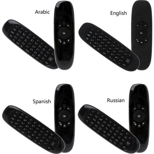 Fly Air Mouse 2.4G Mini Wireless Keyboard Rechargeable Remote Control for PC Android TV Box Russian English Spanish Arabic hyq
