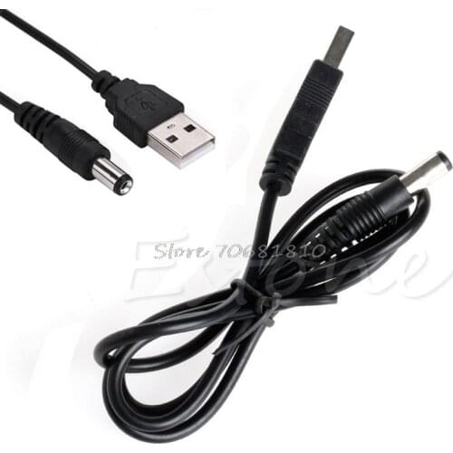 USB Port to 5.5mm / 2.1mm 5V DC Barrel Jack Power Cable Connector