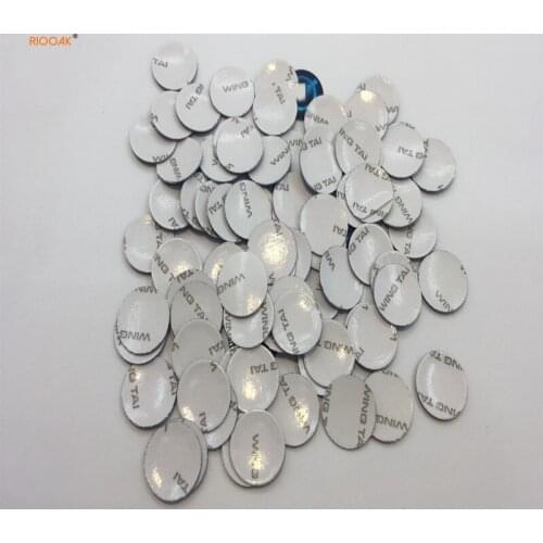 RIOOAK 5 pcs 14*14mm Car Key Shell Sticker Logo For Opel Emblem Badge Aluminum DIY metal car key logo Blue white color