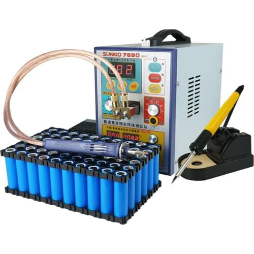 SUNKKO769D Battery Spot Welding Machine 18650 Lithium Battery Assembly Solder Battery Charging Test All-in-one Machine