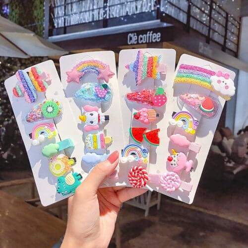 1 Set Kawaii Cartoon Flower Princess Hairpins Children Kids Girls Hair Clips Pin Accessories Barrettes Hairclips Headdress