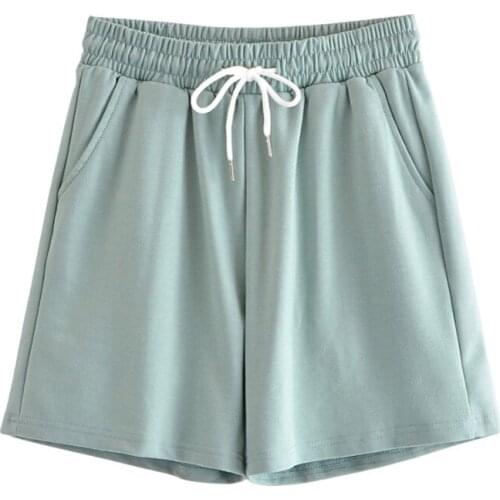 2021 Casual Khaki Gray Black Pink Purple Precious Blue Bean Green Green Solid Color Shorts Womens Sports Shorts