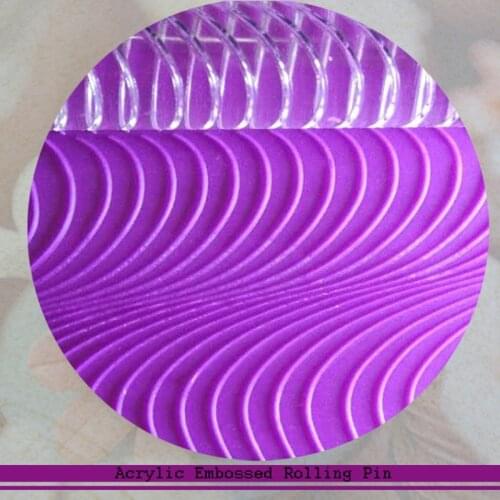 1 Piece Acrylic Textured Rolling Pin In 3 Different Size Bakery Fondant Sugar Craft Cake Decorating Tools Kitchen Accessories