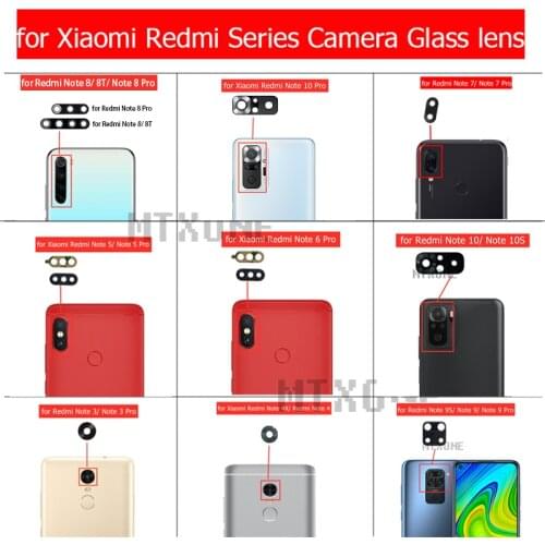2pcs for Xiaomi Redmi Note 9S/ Note 9/ Note 9 Pro Back Camera Glass Lens Rear Camera Glass Glue Replacement Repair Spare Part