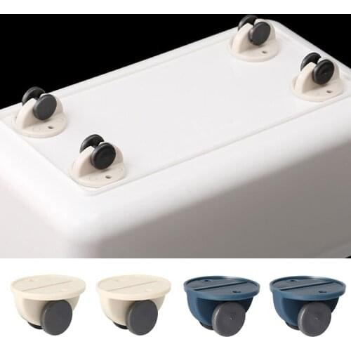 4pcs/set Adhesive Pulley Bottom Shelf Storage Box Sorting Boxes Caster Bottom Pulley Home Storage box pulley Box Wheels