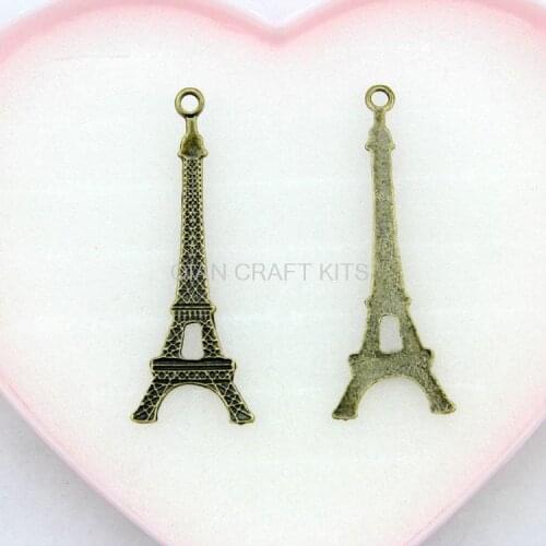 50pcs 26*73mm eiffel tower antique bronze zinc alloy pendents charm drops DIY for Jewelry Making handicraft AY0377