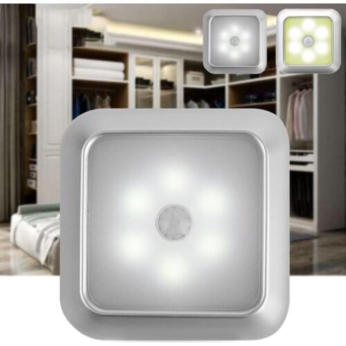 6 LED Cool Portable Wireless Motion Sensor Night Light Led Lights Battery-Powered for Home for Living Room kitchen bedroom