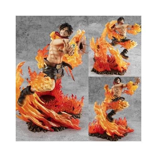 Amine One Piece P.O.P Portgas D Ace MAX 15th Anniversary Special Editi GK Statue PVC Action Figure Collectible Model Toys Gift