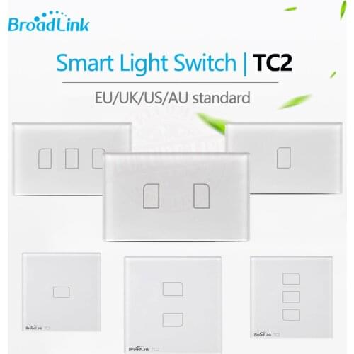 Broadlink TC2 1Gang/2Gang/3Gang UK/EU/US Touch RF433 Switch Smart Home Automation Wireless Wifi Remotel Control Wall Light