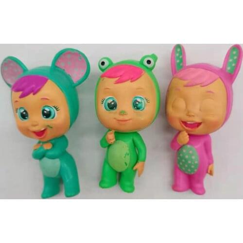 Cry Dolls Lot of 3pc Animal Pet Fancy Bath doll home play toy gifts for children kids toys loose condition