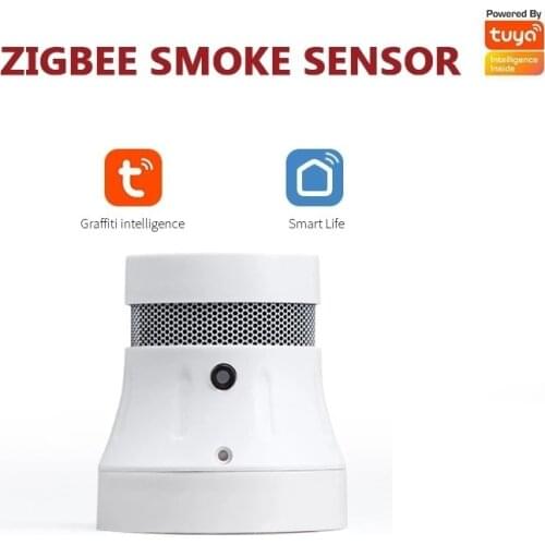 Tuya Zigbee Smart Smoke Detector Sensor Security Alarm Smoke Alarm Fire Protection Smart Sensor Work With Tuya Smart Life App