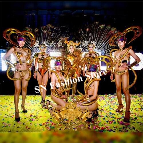 EC72 Sexy ballroom dance costumes party weras stage dress outfits Halloween bodysuit catwalk performance show clothe cosplay dj