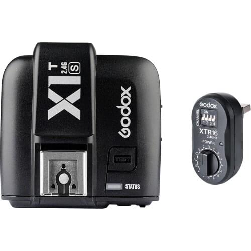 Godox X1T-S TTL 2.4G Flash Trigger Transmitter +2* XTR-16 2.4G Flash Receiver CD15