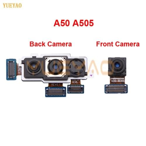 Rear Camera For Samsung Galaxy A50 A505 A505F SM-A505F Back Rear Big Main Camera Module Flex Cable Small Front Camera Flex