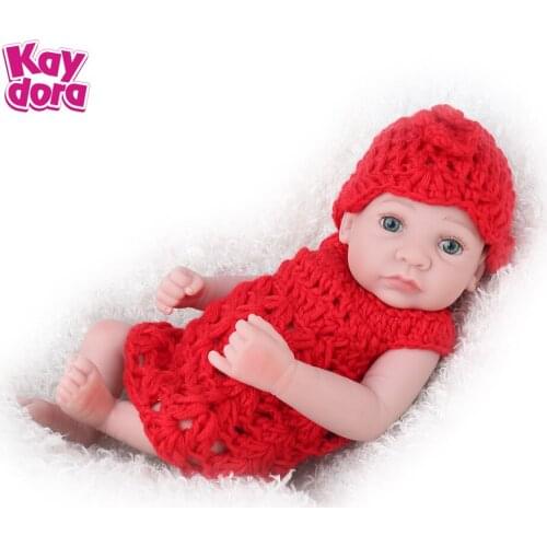 KAYDORA Water Proof 10 Inch 25cm Full Vinyl Reborn Baby Cute Dolls Alive Real Bathe Dolls Small Kids Toys Birthday Xmas Gifts