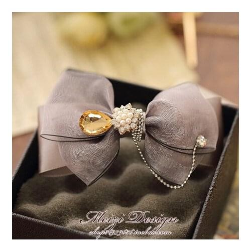 Fashion Bow Boutique Hair Accessories Fresh Temperament Hair Card a Variety of Choices