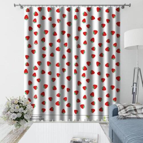 Beautiful Photo Fashion Customized 3D Curtains fruit curtains3D Window Curtain For Living Room office Bedroom