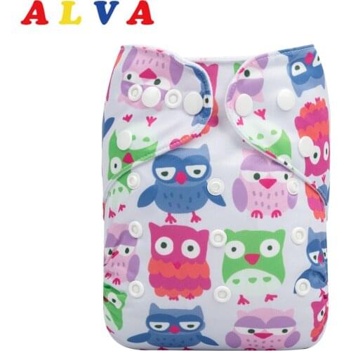 New Arrival! 2021 Alvababy Cloth Diapers Baby Snaps Adjustable Cloth Nappy with 1pc Insert