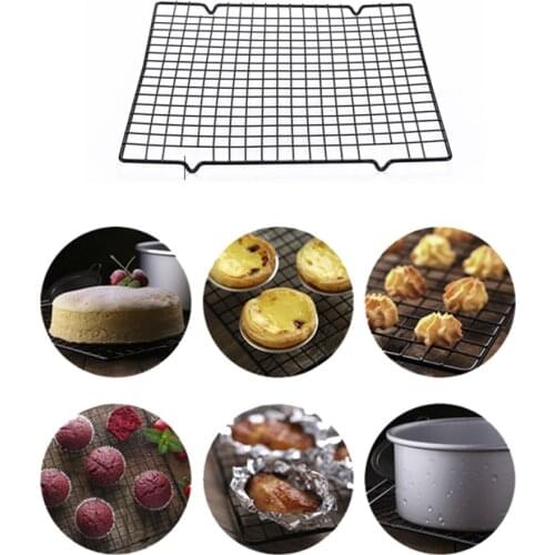 Wire Grid Cooling Tray Cake Food Rack Oven Stainless Steel Kitchen Baking Pizza Bread Barbecue Cookie Biscuit Holder Shelf ZXH