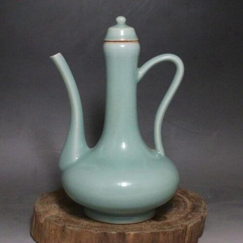 Rare Song Dynasty(961--1275)LongQuan Kiln porcelain Tea Pot,best collection & adornment, Free shipping