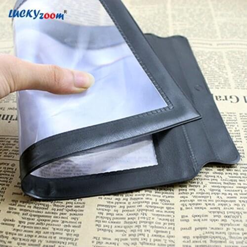 Handheld A4 Paper Size Magnifying Glass 3X Portable Pocket Magnifier Printing Reading Magnifier Lupa Jewelry Loupe Free Shipping