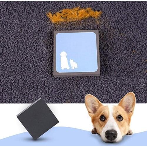 Static Electricity Animal Cat Dog Brush Foam Sponge Pet Hair Fur Remover Cleaner Household Car Seats Beds Mats Cleaning Tools