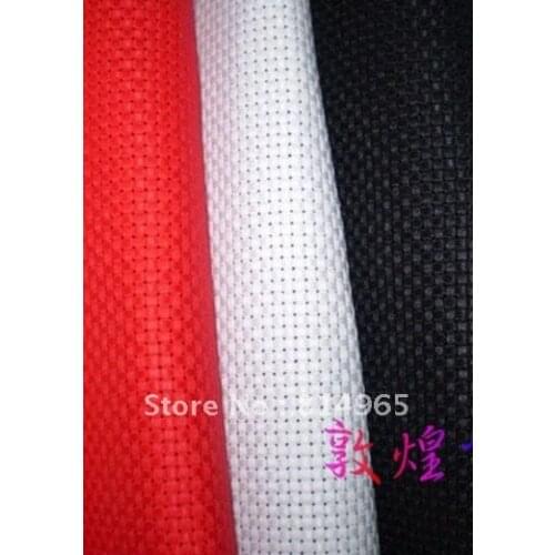 High Quality Free Shipping 11 Count (11 CT) 50X50cm Top Grade Aida Cloth Cross Stitch Fabric White/Red/Black