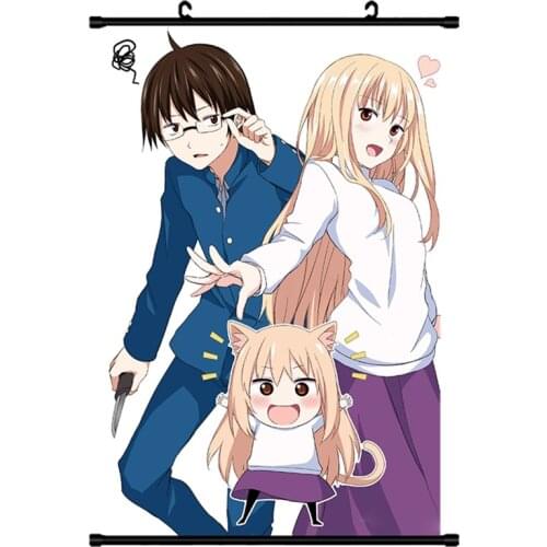 Japan Anime Himouto! Umaru-chan Motoba Kirie Tachibana Sylphynford Doma Umaru Home Decor Wall Scroll Poster Decorative Pictures