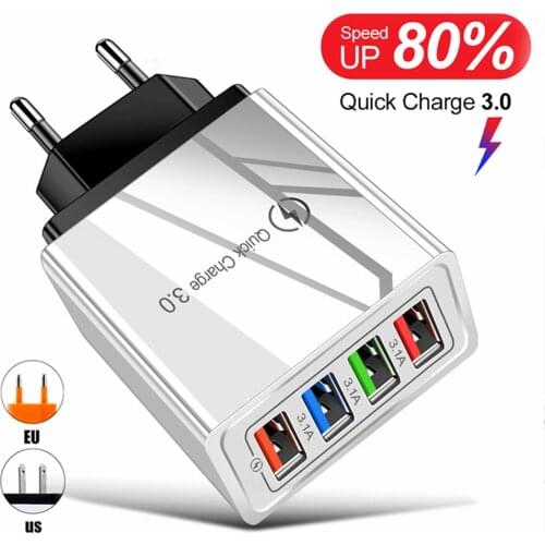 FLOVEME USB Charger Quick Charge 3.0 Fast Charger for iPhone Samsung Huawei Tablet Portable Wall Mobile Phone Charger Adapter