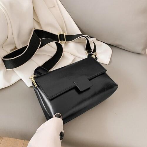 Simple Solid Color PU Leather Shoulder Crossbody Bags for Women 2021 Branded Trend Hand Bag Lady Luxury Good Quality Handbags