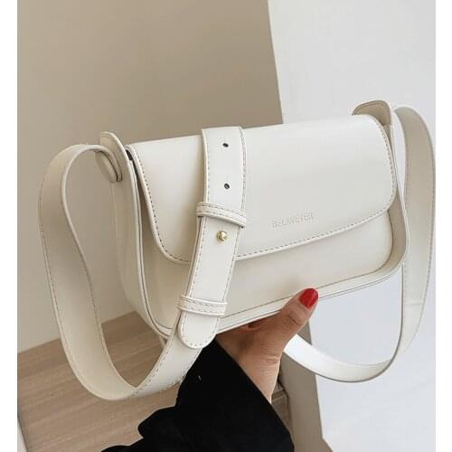 High Quality Handbags for Woman White Simple Shoulder Bags Female Casual Fashion Crossbody Bags Girls Sac A Main Designer Bag