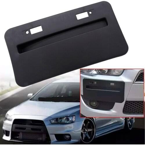 1 Pcs Car Black License Plate Lights Bracket Front Bumper Relocator Base Frame Holder For Mitsubishi Lancer GTS EVO X 2008-2018