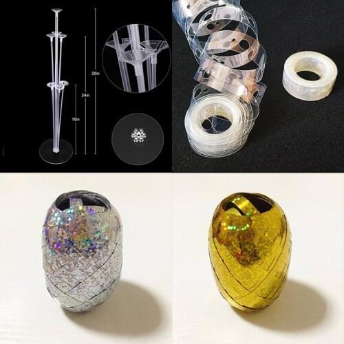 10 Sets/lot 30cm Latex Balloon Stick White PVC Rods Balloons Holder Sticks withAir Pump Wedding Valentine Birthday Party